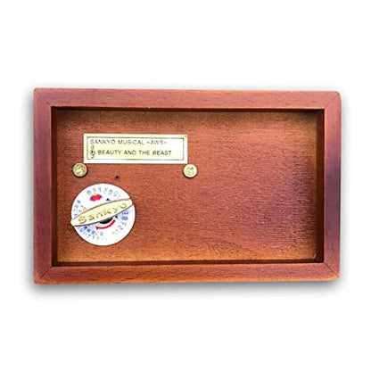 BinkeGG Wooden Hollow Out Wind up Music Box Jewelry Box with Sankyo Musical Mechanism Tune: Beauty and The Beast - color: Hollow Out Jewelry Box, size: Beauty and the Beast