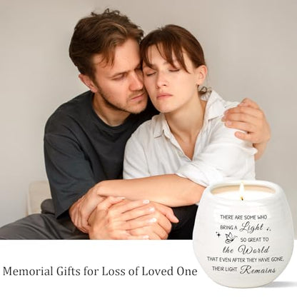 Sympathy Gifts 10 Oz Memory Candle for Loss of Loved One - color: Their Light Remains