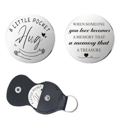YALLNASL Grandma Aunt Mom Mothers Day Gift for Women Wife Grandpa Uncle Dad Fathers Day Presents for Men Husband Pocket Token - color: Memory Treasure