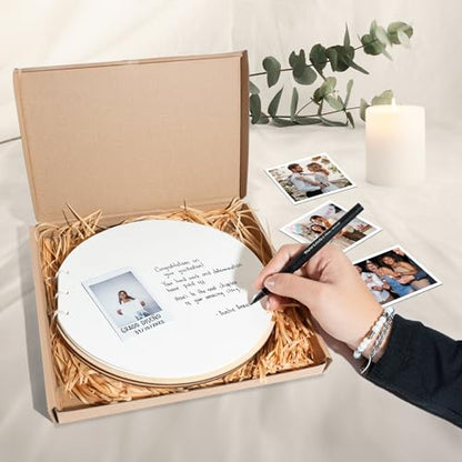 Mikito Elegant Wedding Guest Book – Ideal Baby Shower Guest Book, Memorable for Birthdays & Graduations – Classic Guestbook for Wedding Celebrations - Polaroid Guest Book - style: Classic Guestbook