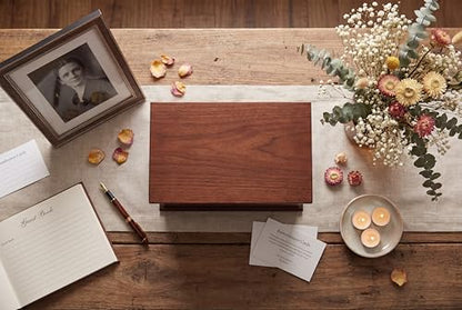 AspenStudio Legacy Walnut Wooden Urn for Cremation Ashes Handcrafted Urn for Adult Human by Aspen Studio