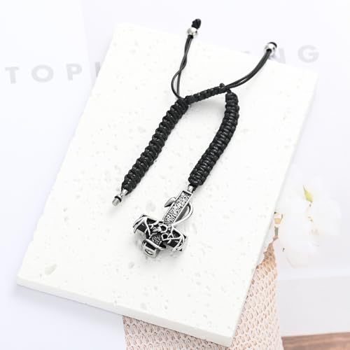 XSMZB Fish Hook Cross Urn Bracelet for Ashes of Loved One Deer Antler Keepsake Ash Bracelets Adjustable Cremation Jewelry Memorial Bangle - color: Customize