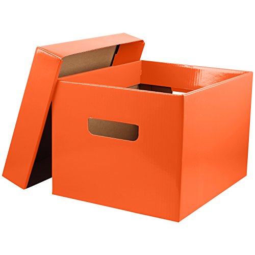 Storage and Raffle Ticket Donation Collection Ballot Box Reusable thick Cardboard with Slot comment Suggestion Box With Removable Display Header (Orange,Red,Yellow,Purple,Blue,Green) - color: Orange,Red,Yellow,Purple,Blue,Green