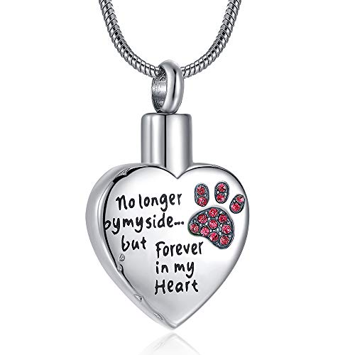 Cremation Jewelry for Ashes for Dog Cat Waterproof Pet Memorial Urn Pendant Necklace for Ashes - color: Rugby