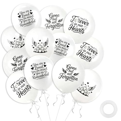 36 PCS Peace Funeral Memorial Balloons Remembrance Balloons Release in Sky | Celebration of Life Favors White Pigeon Balloon Ceremonies Anniversary Wedding Party Decoration Supplies in Heaven for Death