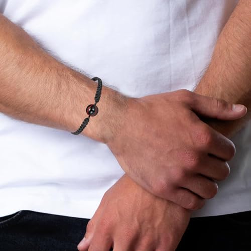 Hearbeingt Baseball Urn Bracelet for Ashes Cremation Jewelry for Women Men - color: Black-Red