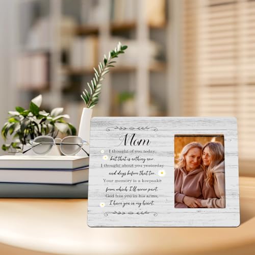 Memorial Picture Frame for Loss of Mom,Memory Gifts Sympathy Gifts Condolences Gift for Loss of Mother,I Thought of You Today Mom Wood Picture Frame - style: Mom-2