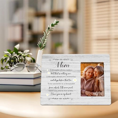 Memorial Picture Frame for Loss of Mom,Memory Gifts Sympathy Gifts Condolences Gift for Loss of Mother,I Thought of You Today Mom Wood Picture Frame - style: Mom-2