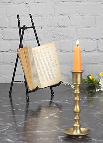 Red Co. 13” Tall Modern Metal Tripod Plate Stand and Art Holder Easel, Black - color: Black, size: Height - 13"