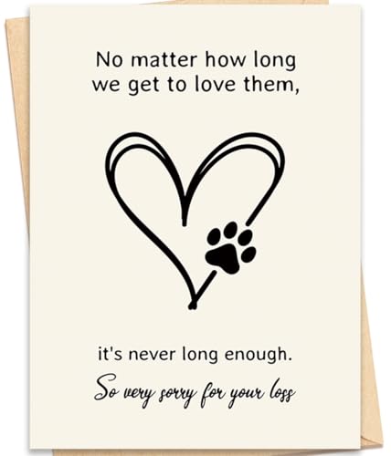fancu Pet Sympathy Card for Dogs | Dog Sympathy Card, Pet Sympathy Card for Loss of Dogs, Pet Loss Gift, Dog Loss Card, 5 X 7 Inches Envelope Sticker - color: ZC-021