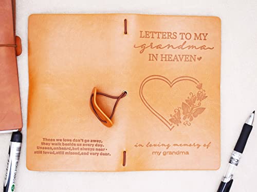 Grandma Memorial Remembrance Gift-Bereavement Gift-Refillable Travel Photo Diary Journal-Those We Love Don't Go-Letters to My Grandma in Heaven,In Loving Memory-Sympathy Present for Loss of Grandma - style: 8-Letters to My grandma in Heaven
