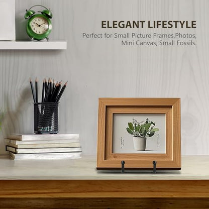 Plate Holder Easel Display Stand - 3 inch Metal Plate Stands for Display - Tabletop Picture Stand - Black Iron Easels for Display Pictures | Photo Frames | Book | Decorative Plates | Plaque - 1 Pack - size: 3 inch (1 pack)