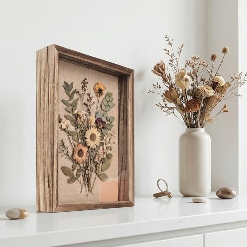 11×14 Shadow Box Frame, Linen Back, Glass Door, Hinge Display Case - color: Carbonized, size: 11×14