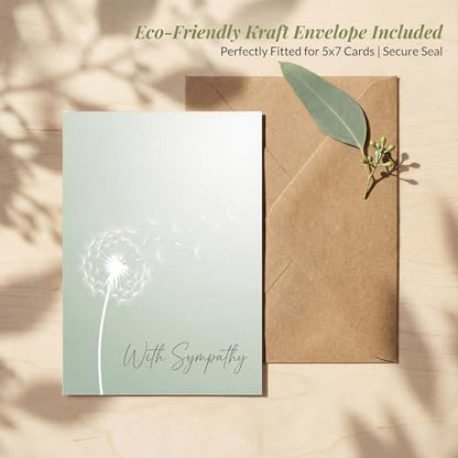 Sympathy Card, Dandelion Seeds Condolence For - color: Sympathy Card 011