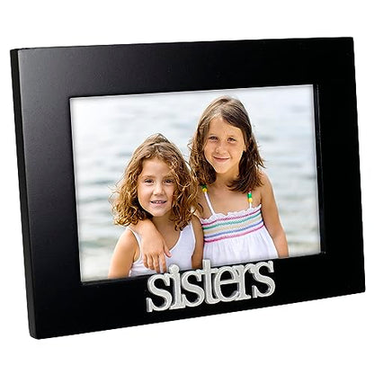 Malden International Designs Sisters Expressions Picture Frame, 4x6, Black - style: Sisters