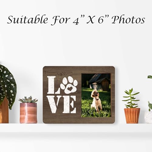 Dog Picture Frames, Puppy Photo Frame, Love Dogs Frames For Pictures, Pet Memorial Gifts, Farmhouse Home Living Room Bedroom Office Decoration -03 - style: Love Dogs 3