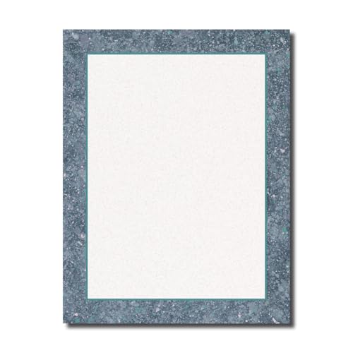 PaperDirect Attractive Blue Patina Letter Paper, Elegant Full-Color Marble Design, 8.5 x 11, Acid-Free, Ideal for Invitations, Flyers, Certificates, Crafts, Business Use, Cards, 25 Sheets - color: Attractive Blue Patina