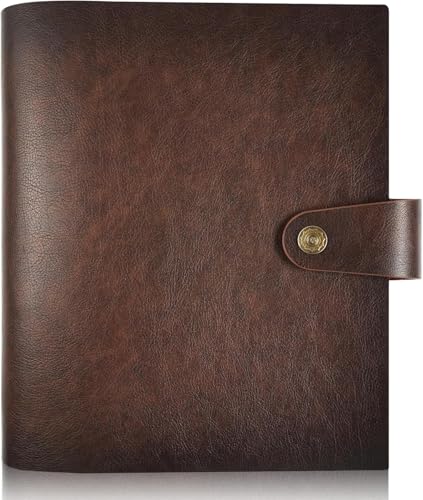 Genuine Leather Photo Album 4x6 for 200 Photos, Scrapbook with Writing Space of 30 Papers, Travel Family Wedding Kids Graduation Ultrasound Baby Picture Album, Fathers Day Gift, Brown - color: Brown, size: 200 Photos