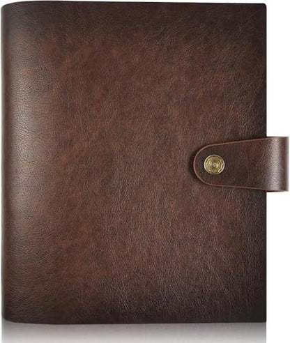 Genuine Leather Photo Album 4x6 for 200 Photos, Scrapbook with Writing Space of 30 Papers, Travel Family Wedding Kids Graduation Ultrasound Baby Picture Album, Fathers Day Gift, Brown - color: Brown, size: 200 Photos