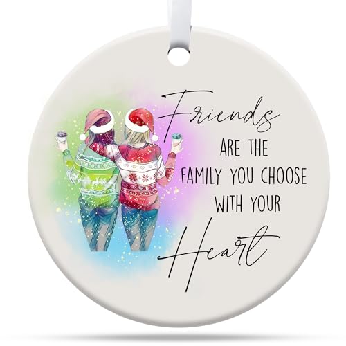 Gifts for Friends Women, Friends Christmas Ornaments, Bestie Gifts for Women, Best Friend Ornament Ceramic Ornament - color: Friends Ornaments