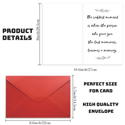 Sympathy Greeting Card with Envelopes To Express Your Condolences Grief for Loss of Mother, Pet, Father, Thinking Of You Card - color: HK038