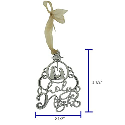 Abbey & CA Gift O Holy Night Nativity Ornament W/Crystals On Gold Ribbon - style: O Holy Night Nativity