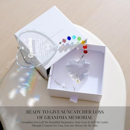 Hegelda Memorial Gifts for Loss of Grandma Crystal Suncatcher Ornaments | Sympathy Gifts for Loss of Grandma, Bereavement Funeral Condolence Gifts for Grieving Grandma - style: Grandma