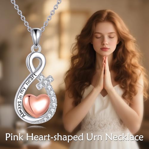 TIGER RIDER Pet Paw Necklace 925 Sterling Silver Cross Infinite love Necklace Pendant Pet Jewelry Gift for Dog Cat Lovers - style: Love