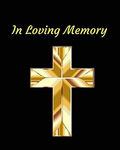 In Loving Memory: 8" X 10" - 2 Column White Paper - Funeral Ceremony - Guest Sign-in Book