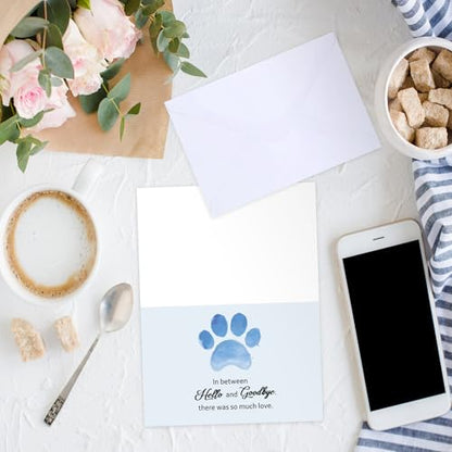 Geyoga 36 Set Pet Sympathy Card with Envelope Bulk, Soft Blue - color: Soft Blue