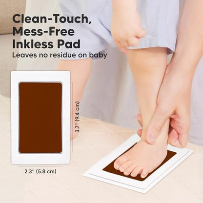 4pk Inkless Baby Hand and Footprint Kit, Mess Free Ink Pads (Autumn, R) - color: Autumn, size: 4-Pack, Regular 2.3" x 3.7"