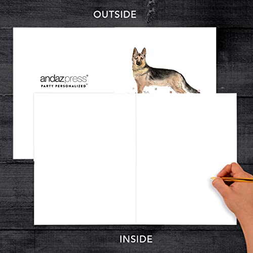 Andaz Press Jumbo Pet Sympathy Card with Envelope, Sorry For Your Loss Card, German Shepherd Loss Of Pets Dog Grief Bereavement Card with Big Blank Space to Send to Friends, Family, 8.5" x 11", 1-Pack - color: German Shepherd