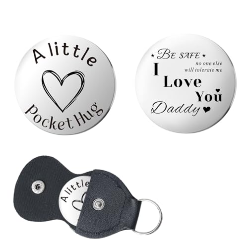 YALLNASL Grandma Aunt Mom Mothers Day Gift for Women Wife Grandpa Uncle Dad Fathers Day Presents for Men Husband Pocket Token - color: Be Safe Daddy