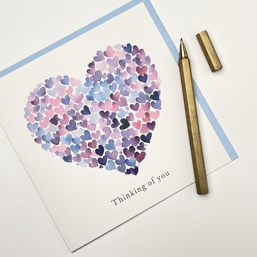 Old English Co. Thinking of You Card For Friend - Sympathy Card for Family - Condolences Greeting Card - Thinking of You gift - Sorry Bereavement Heart Card | Blank Inside with Envelope