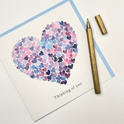 Old English Co. Thinking of You Card For Friend - Sympathy Card for Family - Condolences Greeting Card - Thinking of You gift - Sorry Bereavement Heart Card | Blank Inside with Envelope