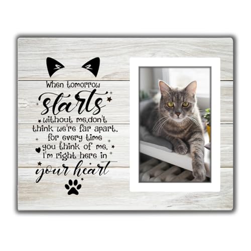 Cat Memorial Picture Frame, Pet Memory Picture Frame, Cat Frames For Pictures Memorial, Pet Cat Memorial Photo Frame 4x6, Cat Picture Frames For Cats That Passed, Passed Away Cat Memorial Gifts
