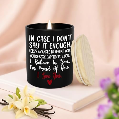 Anniversary Wedding Gifts for Women Men, Scented Candle 10 oz | Birthday Gifts for Wife Husband, Gift for Boyfriend Girlfriend, Long Lasting Burn, Vanila Lavender Candle, Ready To Gift - color: In Case