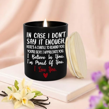 Anniversary Wedding Gifts for Women Men, Scented Candle 10 oz | Birthday Gifts for Wife Husband, Gift for Boyfriend Girlfriend, Long Lasting Burn, Vanila Lavender Candle, Ready To Gift - color: In Case