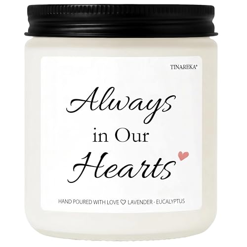 Sympathy Candle, Perfect Memorial Gift for Grief and Bereavement | 7oz Lavender Eucalyptus Candle 100% Natural Soy Wax, 40 Hour Burn Time, Sympathy Gift For Comfort and Remembering - style: H102