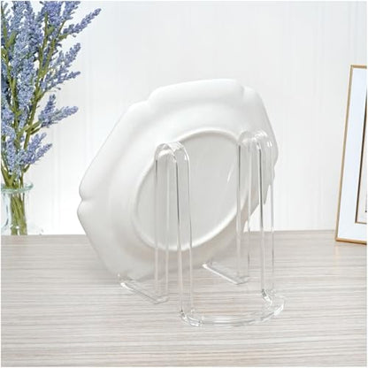 Plymor Clear Acrylic Ribbon-Style Display Easel, 6.125" H x 4" W x 6.5" D - size: 6.125" x 4" x 6.5"