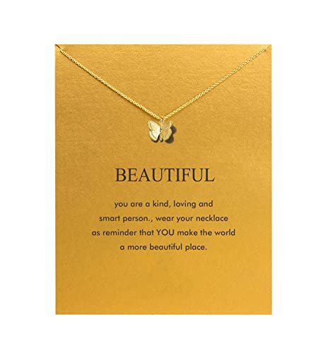 Baydurcan Friendship Anchor Butterfly Good Luck Elephant Necklace for Women - style: Butterfly