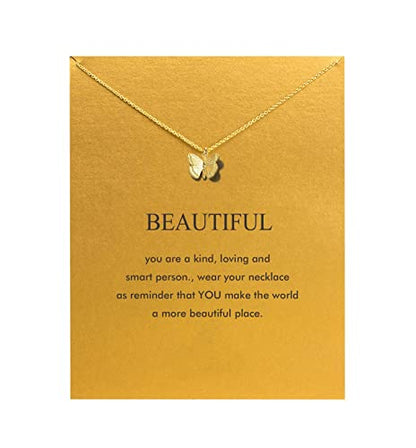 Baydurcan Friendship Anchor Butterfly Good Luck Elephant Necklace for Women - style: Butterfly