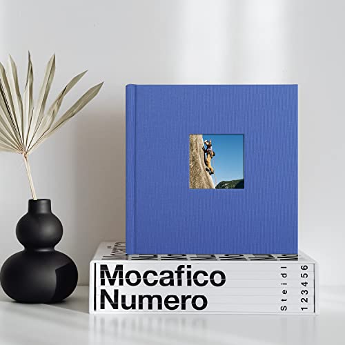 1DOT2 Small Photo Album 4x6, Hold 60 Photos with Memo, Blue - color: Blue, size: 4x6