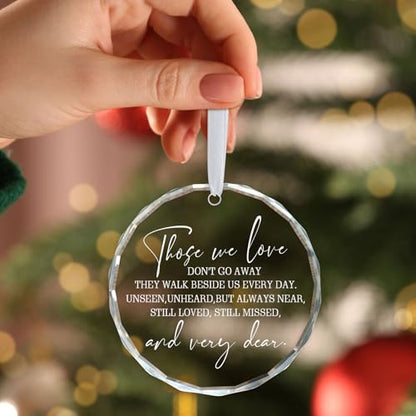 Memorial Sympathy Gift for Loss of Loved One Ornament Bereavement Spiritual Remembrance Condolence in Memory Grief Gifts for Loss of Loved One Glass Ornament