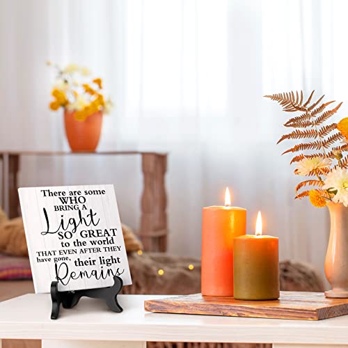 Yalikop Bereavement Gift Sympathy Gifts for Loss of Father Mother Husband Loved One with Wooden Stand in Memory Light Remains Decor Funeral Decor Celebration of Life Decorations (Retro Style)