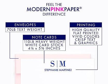 Modern Pink Paper Funeral Thank You Cards With American Flag, FLAT Patriotic Thank You Notes For Bereavement, Sympathy Acknowledgement Card For Veterans, Your Choice of Quantity & Envelope Color - color: Patriotic Flag
