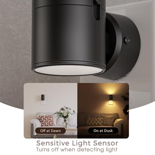 Night Lights Plug into Wall, 5CCT LED Night Light Plug in | Dusk to Dawn Sensor, 330° Swivel Plug, 0-100LM Adjustable Brightness, Dimmable NightLight, Hallway, Bedroom, Stairway, 2 Pack - color: Black-5CCT, size: 2 Pack