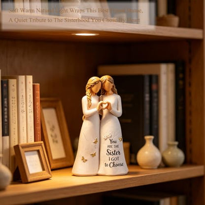 NAN ZAI NAN FANG Birthday Gifts for Women, Sisters Gifts from Sister | 5.5" Hand-Painted Sister Figurine to Best Friend Sisters Gifts for Women for Christmas & Birthday - style: Sisterhood