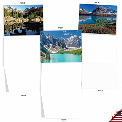 The Best Card Company - Box of 10 All Occasion Cards Blank (4 x 5.12 Inch) - Scenic Landscape Cards Assorted - Reflections M1728BN - style: Reflections
