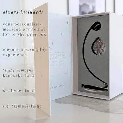 Tabletop Memorialight with Personalized Custom Card, Elegant Gift Wrapping - size: Personalized Memorialight With Stand